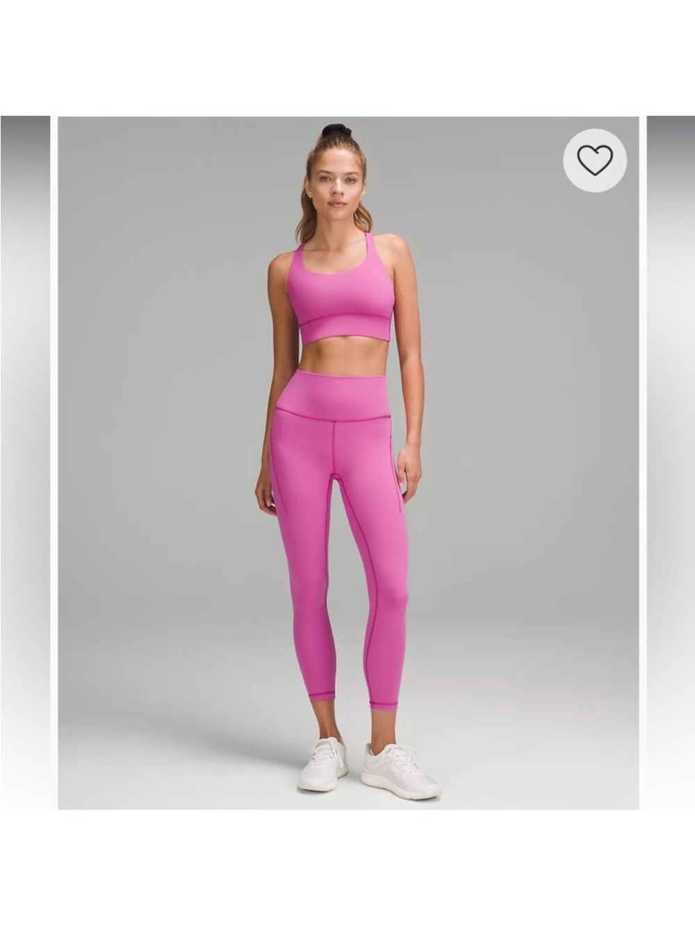 Lululemon Wunder Train High-Rise Tight with Pockets 25" POW Pink Tone size 6 NWT